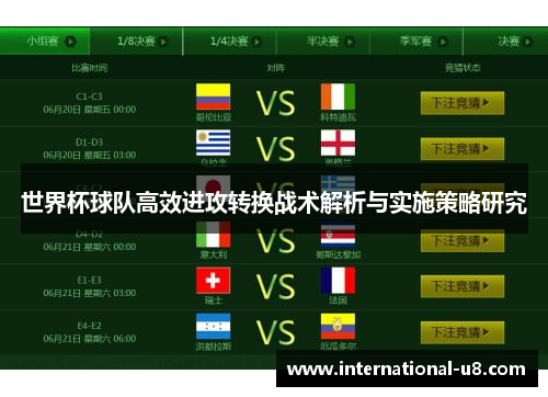 世界杯球队高效进攻转换战术解析与实施策略研究